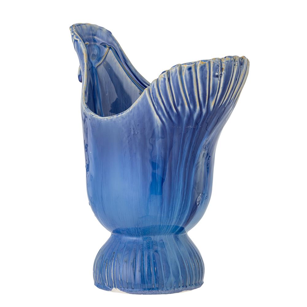 Bloomingville Wylie Vase Pfau Steingut blau L26xH29xB15 cm