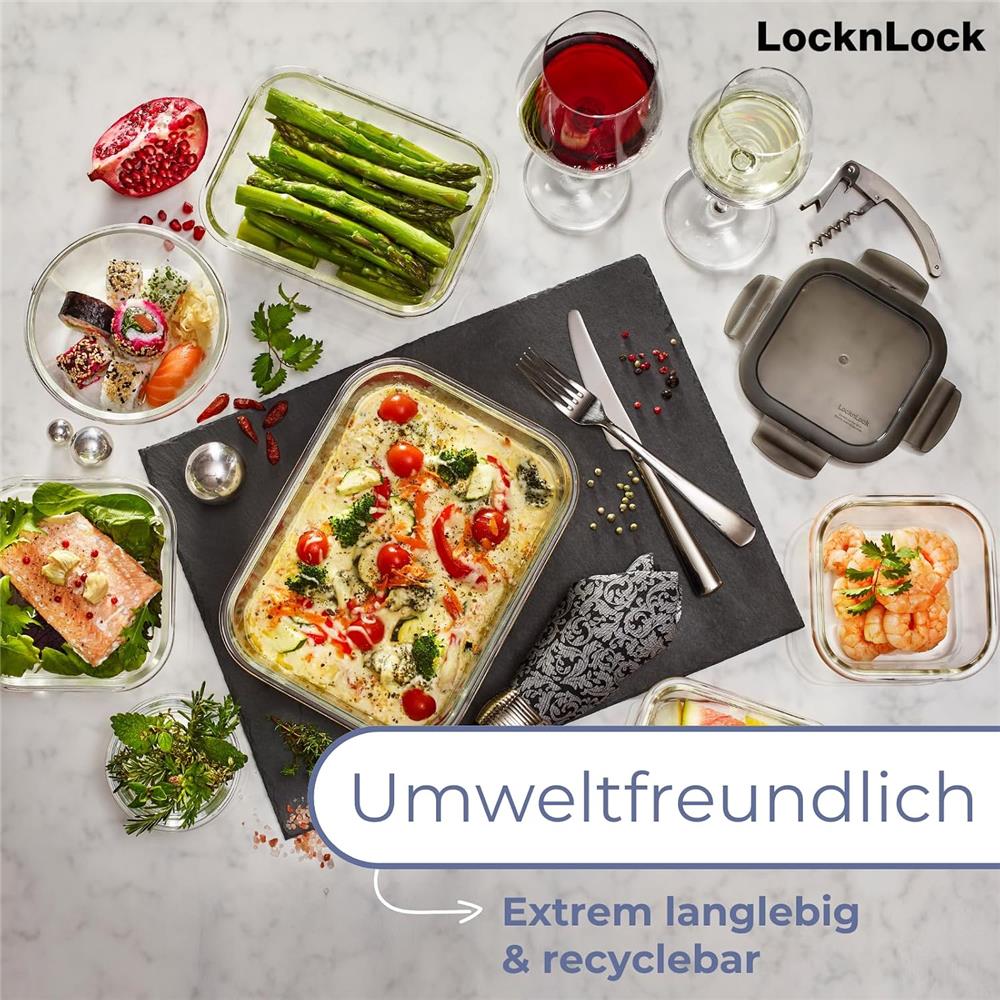 LocknLock OVEN GLASS Frischhaltedose 500 ml, ofenfest bis 400 °C