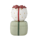 Bloomingville Wish Kerzenhalter – Weihnachtsdeko in Geschenkform aus Polyresin Grün