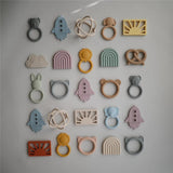 Mushie Beißring Sonne, Shifting Sand, aus Silikon, BPA-frei