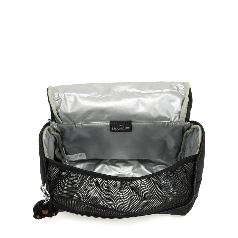 Kipling NEW KICHIROU, isolierte Lunchbox Tasche mit Trolleyschlaufe, 6L, True Black (schwarz)