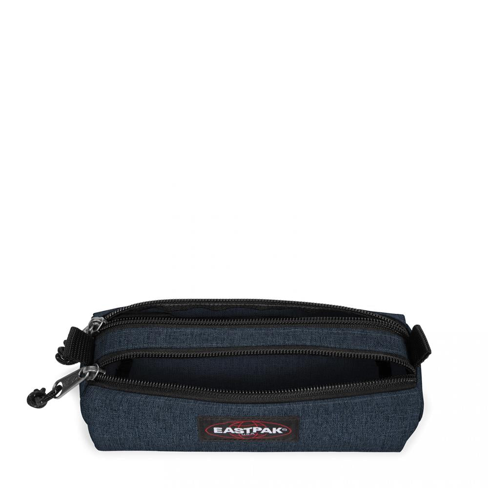 Eastpak DOUBLE BENCHMARK, Federmäppchen, Triple Denim (blau), kleine Federmappe, Federtasche