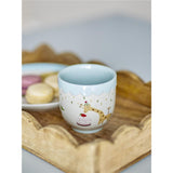 Bloomingville MINI Celebrate Tasse, Blau, Steingut, Kinderbecher, Kindertasse, dänisches Design