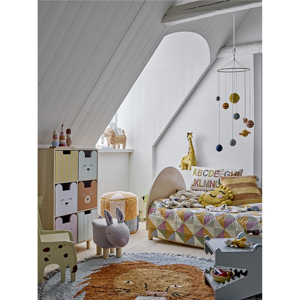 Bloomingville MINI Lexi Kissen, Natur, Baumwolle, 60x40 cm, Kinderzimmer, dänisches Design