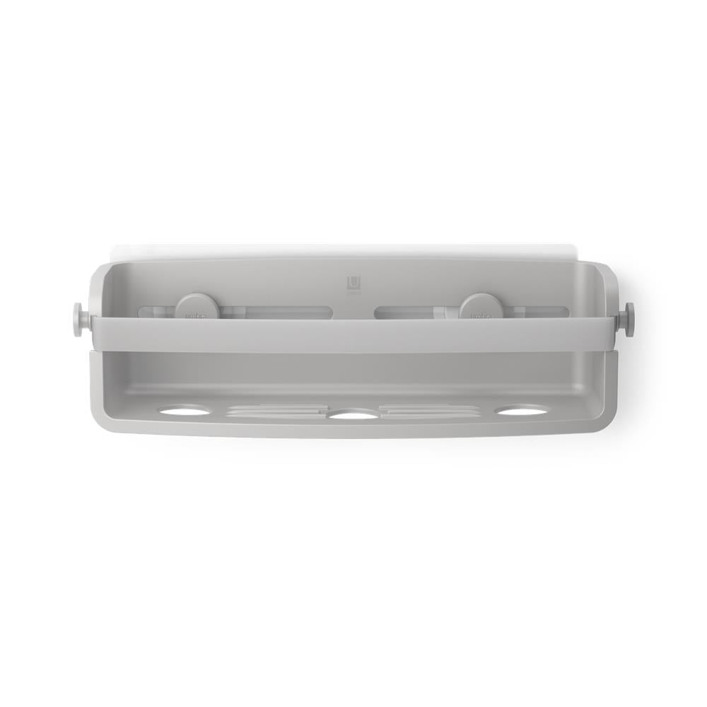 Umbra Flex Duschablage zum Kleben, in Grau, Rostfreies Duschregal, ohne Bohren