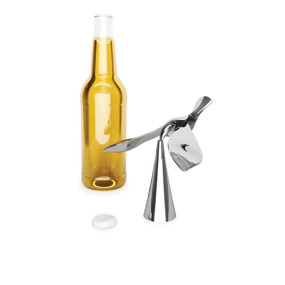 Umbra Tipsy Flaschenöffner Chrom Design Kapselheber Öffnen von Kronkorken-Flaschen Bar Accessoire