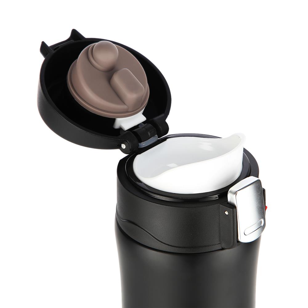 NILS Thermobecher 500 ml Edelstahl Schwarz Isolierbecher auslaufsicher
