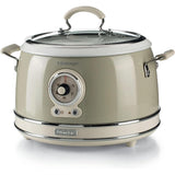 Ariete Vintage Reiskocher, Beige, 3,5L, Slow Cooker, Dampfgarer, 5 Programme, Keramikschüssel