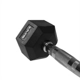 Kurzhantel 12 kg gummiert sechseckig Schwarz | HMS HEX PRO