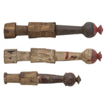 Bloomingville Barac Holz Dekofiguren, Braun, 3er Set aus recyceltem Holz