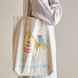 Bloomingville MINI Celebrate Tragetasche Blau Baumwolle 38x40cm