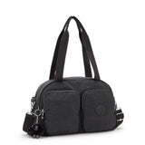 Kipling COOL DEFEA, Mittelgroße Schultertasche, Black Noir (schwarz), Umhängetasche