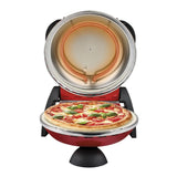 G3Ferrari elektrischer Pizzaofen Delizia 1200 W für Pizza Ø 31cm rot Pizzamaker mit feuerfestem Naturstein
