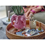 Bloomingville Pontus Vase Pink Steingut D15,5xH15,5 cm – verspielte Elefanten-Vase