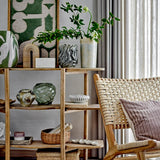 Bloomingville Witham Kissen Braun – Baumwollkissen 45x45 cm mit grafischem Print