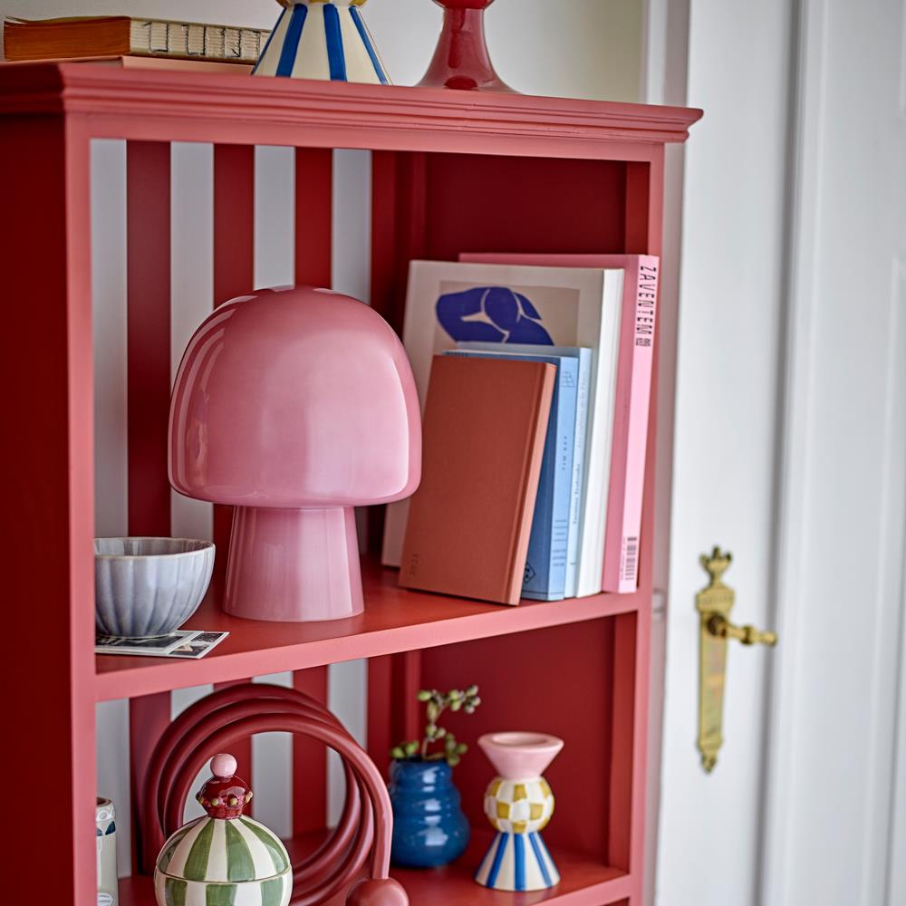 Bloomingville Paddy Tischlampe Rosa Glas 26,5 cm