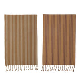 Bloomingville Elyza Küchenhandtuch, 2er Set, in Braun, aus Baumwolle, 70x45 cm