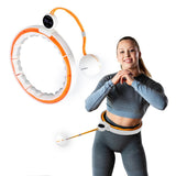 Hula Hoop Reifen mit LCD-Zähler, Magneten und Gewicht Weiß/Orange | HMS HHM21