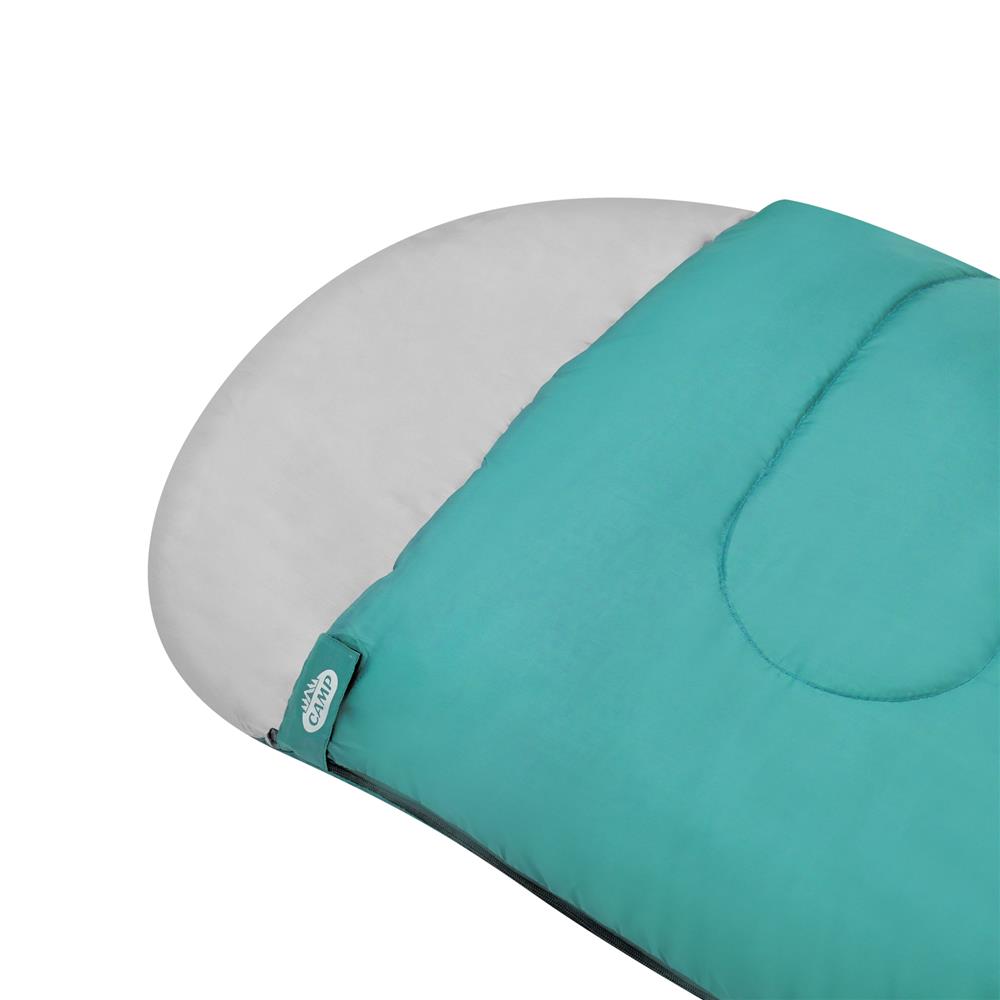NILS CAMP Schlafsack Größe M Grün-Grau - leichter Sommerschlafsack für Camping, Reisen & Outdoor