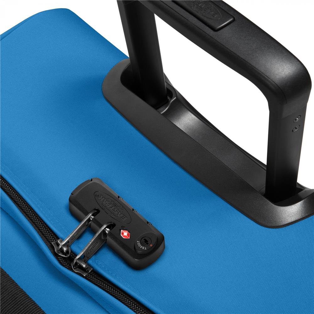Eastpak TRANVERZ S, Kleiner Reisetrolley, Bubble Blue (blau), 42L, Rollkoffer mit 2 Rädern und TSA-Schloss