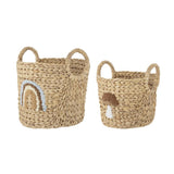 Bloomingville MINI Agnes Korb 2er Set Naturfarben Aufbewahrungskörbe