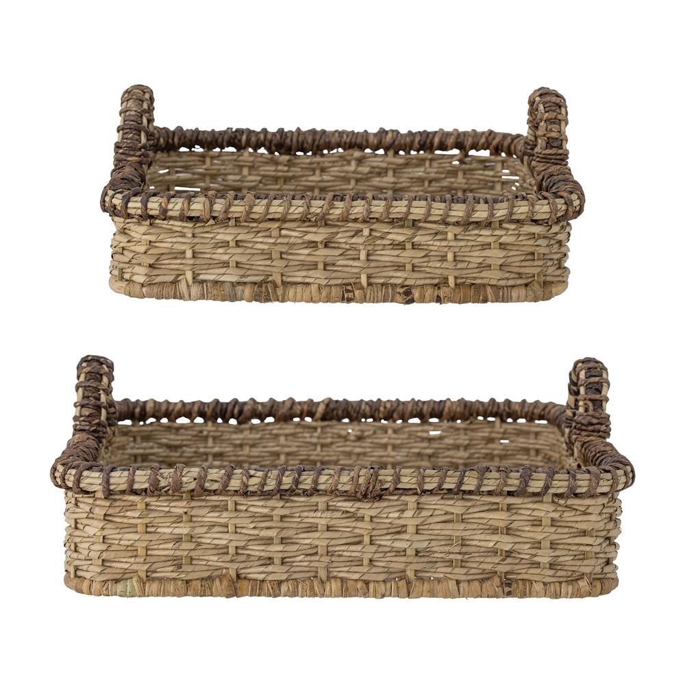 Bloomingville Todi Korb 2er Set Palmblatt Bambus 42 x 16 x 46 cm