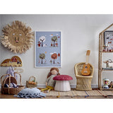 Bloomingville MINI Lue Hocker Pilz Rot 37x30 cm Polyester Kinderzimmer Puff Sitzhocker dänisches Design