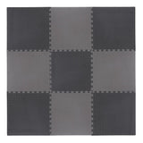 HMS Premium MP12 Puzzle‑Matte Fitness Unterlegmatte 9‑teilig 12 mm Dunkelgrau