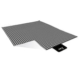 NILS CAMP Picknickdecke Schwarz/Weiß karriert 300x200 cm - große Outdoor Decke für Strand, Garten & Camping