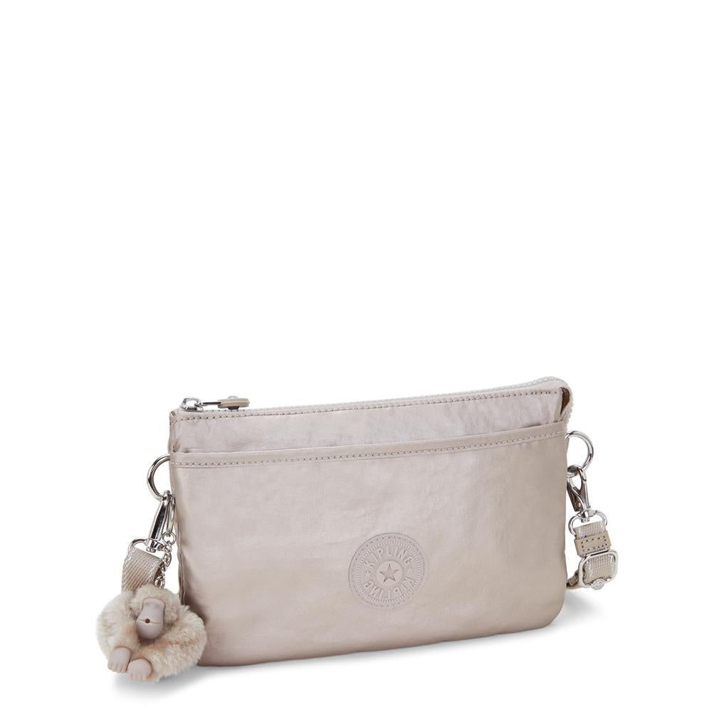 Kipling RIRI, Kleine Umhängetasche, Metallic Glow (beige), Schultertasche, Crossbody