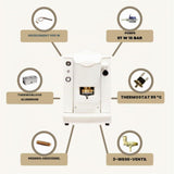 Faber Coffee Machines Slotplast Pure White ESE Pad Espressomaschine Padmaschine