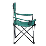 NILS CAMP Campingstuhl Grün - klappbarer Klappstuhl mit Becherhalter für Camping & Garten