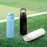 LocknLock Edelstahl-Trinkflasche 720 ml mit One-Touch & Tragegriff, Blau