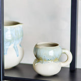 Bloomingville Luna Becher Blau Steingut D9xH10 cm 4er Set – elegante blaue Tassen