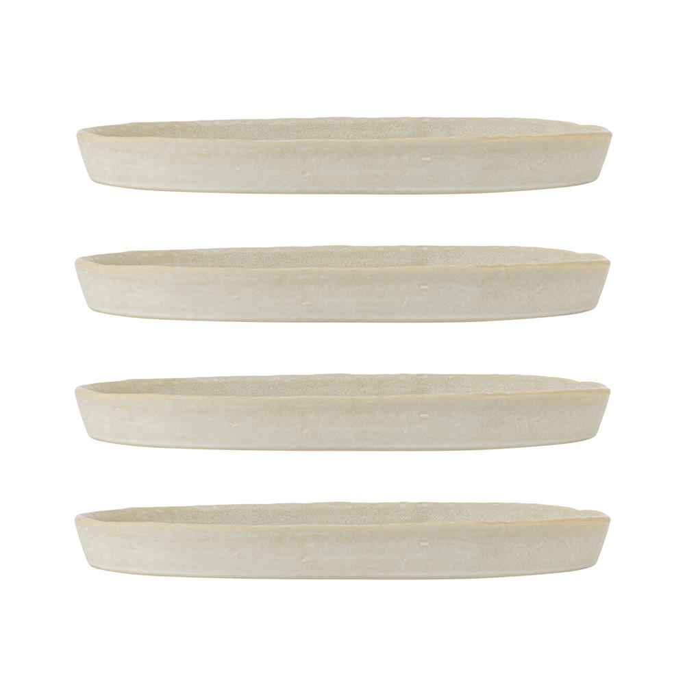 Bloomingville Hadden Servierplatte Set 4er Grün Steingut 29cm