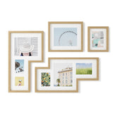 Umbra Mingle Galerie Bilderrahmen-Set und Fotocollage in Natur, 4-teilig