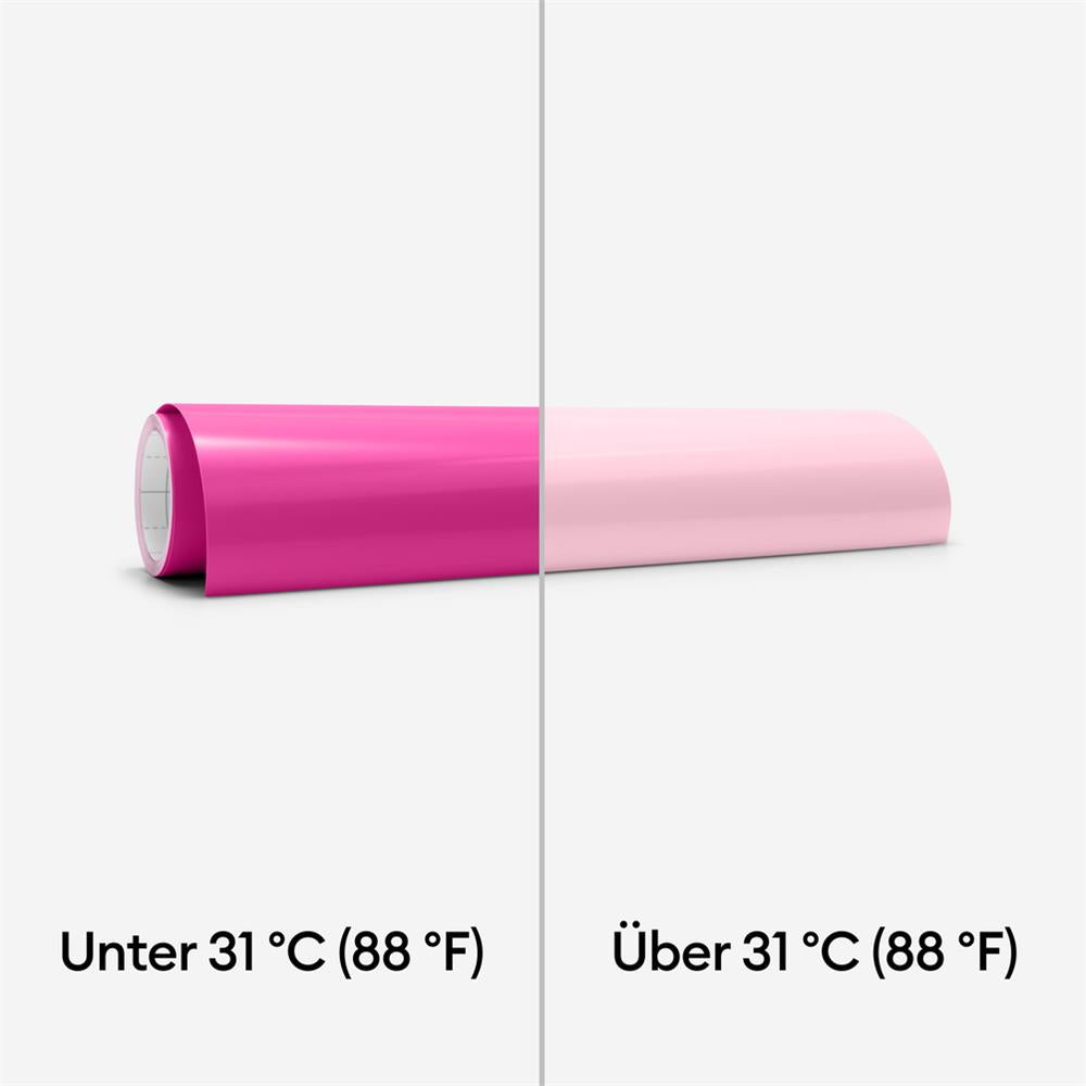 Cricut Wärmeaktivierte Vinyl Folie HOT Pink Farbveränderung gestalten dekorieren Vinylaufkleber