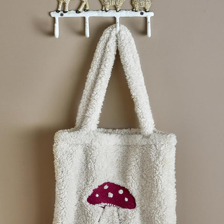 Bloomingville MINI Mushroom Tasche mit Pilzmotiv fürs Kinderzimmer & unterwegs, weiß