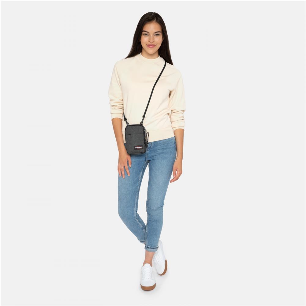 Eastpak BUDDY, Kleine Umhängetasche, Black Denim (grau), 0,5L, Schultertasche