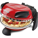 G3Ferrari elektrischer Pizzaofen Delizia 1200 W für Pizza Ø 31cm rot Pizzamaker mit feuerfestem Naturstein