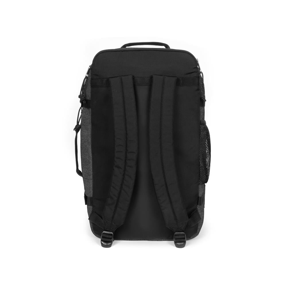 Eastpak CARRY PACK, Reiserucksack, Black Denim (schwarz), 30L, Reisetasche mit Flaschenhalter und Laptopfach