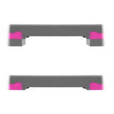 Aerobic Stepper 2-fach höhenverstellbar Grau/Pink für Cardio und Workout | HMS AS003