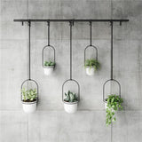 Umbra Triflora 5 Hängeblumentopf Weiß Stahl Blumenampel Wandvase