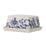 Bloomingville Petunia Butterdose, Blau, Steingut, romantischen Vintage-Look, dänisches Design