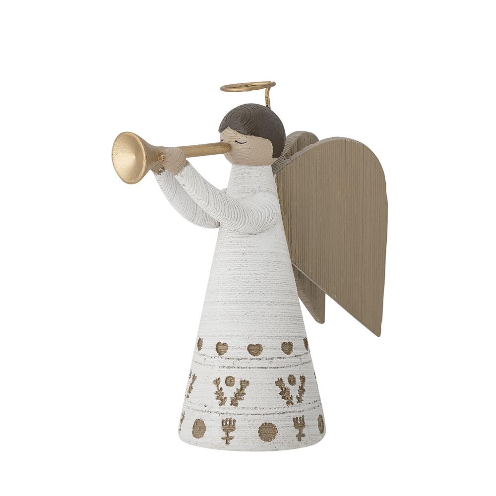 Bloomingville Abba Kerzenhalter – 4er Set in Weiß, Lucia-Prozession aus Polyresin