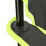 NILS CAMP Campingstuhl Schwarz-Limettengrün - klappbarer Klappstuhl mit Becherhalter für Camping & Garten