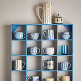 Bloomingville Begonia Becher blau Steingut handbemalt 440 ml