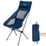 NILS CAMP ultraleichter Klappstuhl in Marineblau - kompakter Campingstuhl mit hoher Rückenlehne