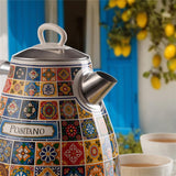 Ariete Positano Wasserkocher, Mediterranes Design, 1,7L Edelstahlkessel, 2200W