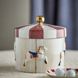 Bloomingville Merry-go-round Keksdose, Bunt, Steingut Vorratsdose 1880 ml